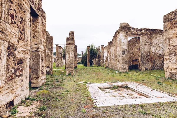 Situs antik terkenal Pompeii, dekat Naples. Sudah selesai. — Stok Foto