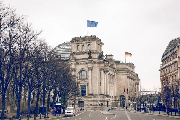柏林, 德国-12月 062017: Reichstag 大厦, 位子 — 图库照片