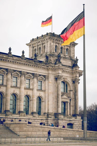 柏林, 德国-12月 062017: Reichstag 大厦, 位子 — 图库照片