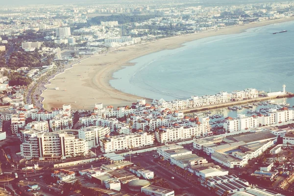 Agadir Luftaufnahme von der agadir kasbah (agadir fort) — Stockfoto