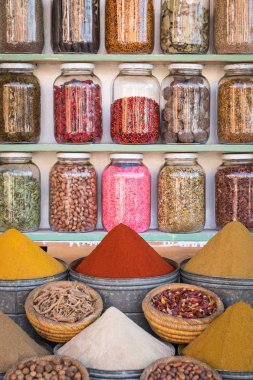 Baharat geleneksel Fas Pazar (Çarşısı) seçiminde M