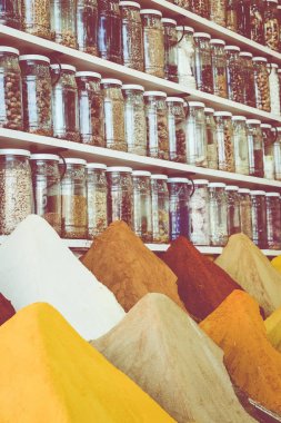 Baharat geleneksel Fas Pazar (Çarşısı) seçiminde M