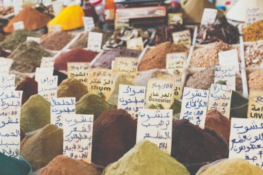 Baharat geleneksel Fas Pazar (Çarşısı) seçiminde M