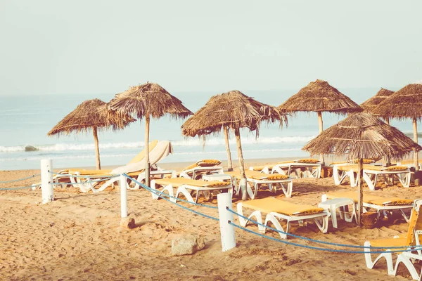 Atlantik O sahilde bulunan Agadir şehrinde ana plaj — Stok fotoğraf