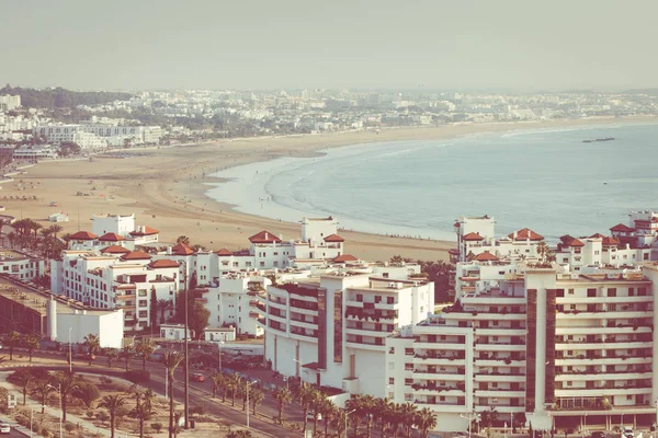 Agadir Luftaufnahme von der agadir kasbah (agadir fort) — Stockfoto