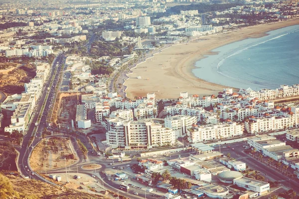 Agadir Luftaufnahme von der agadir kasbah (agadir fort) — Stockfoto