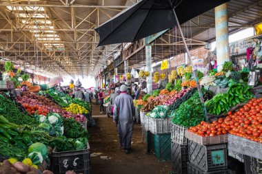 Agadir, Fas - 15 Aralık 2017: Souk El vardı, Merkezi 