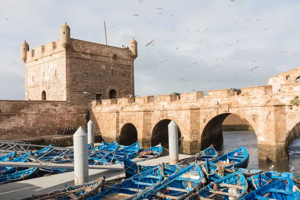 Sqala 杜港, Essaouir 渔港的防卫塔 — 图库照片