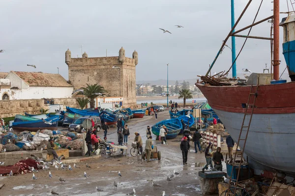 Agadir, Marokko - 15 December 2017: haven van Essaouira uit de — Stockfoto