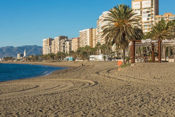 Malagueta beach in Malaga, Andalusia — Stock Photo, Image