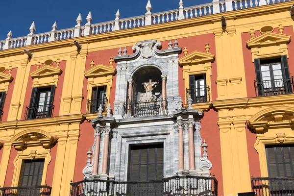 Malaga, Andalucia-İspanya - 02 Ocak 2018: Barok Bishop's Pa — Stok fotoğraf