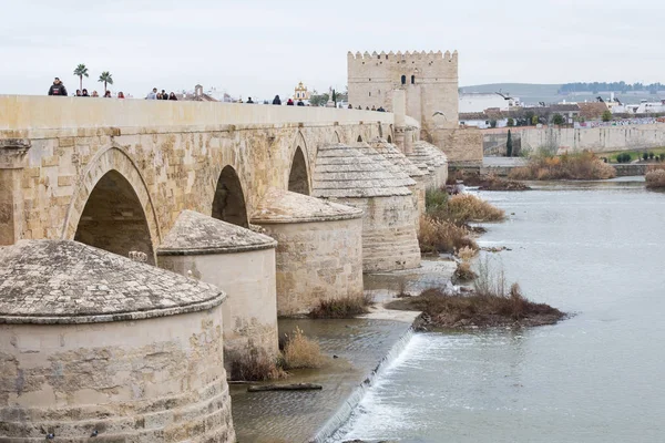 Ponte da Porta Puente Romano e Catedral de Córdoba . — Fotografia de Stock