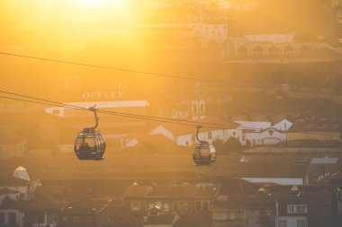 PORTO, PORTUGAL - JANUARY 18, 2018: Teleferico de Gaia in Vila Nova de Gaia, Portugal.