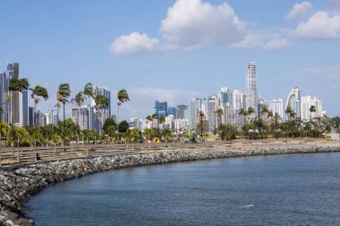 Panoramik Panama şehir manzarası - Panama City, Panama