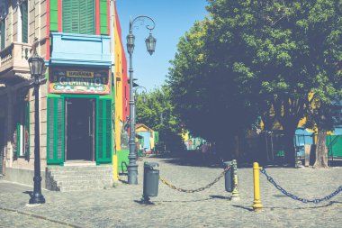 Buenos Aires, Arjantin - 30 Ocak 2018: Renkli alan La 