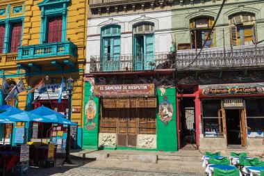 Buenos Aires, Arjantin - 30 Ocak 2018: Renkli alan La 