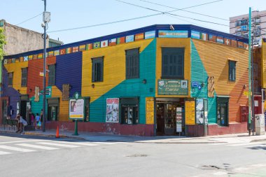 Buenos Aires, Arjantin - 30 Ocak 2018: Renkli alan La 