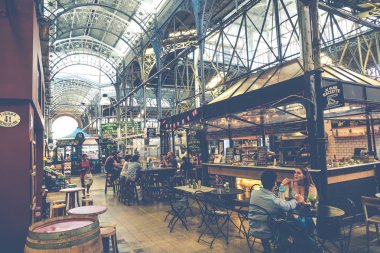 Geleneksel bir pazarın Buenos Aires - 31 Ocak 2018 - iç