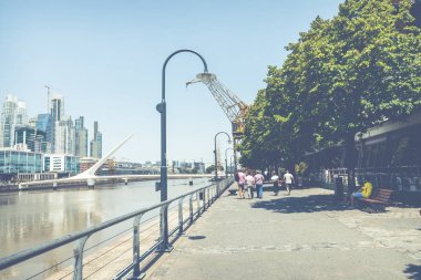 Buenos Aires, Arjantin - 05 Şubat 2018: Puerto Madero su