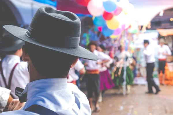 Sucre, Bolivia - 8 februari 2018: Dansare på Sucre karneval i — Stockfoto