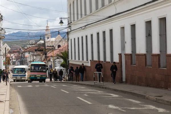 Sucre, Boliwia - 08 Şubat 2018: Sucre sokakta. Sucre th olduğunu — Stok fotoğraf