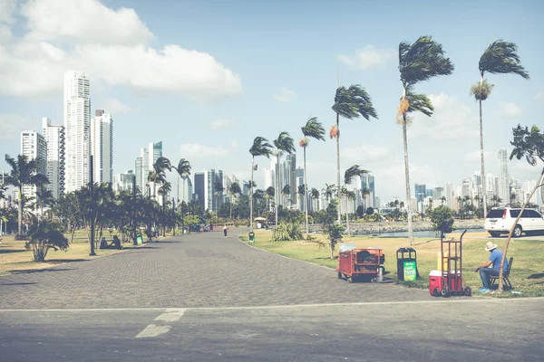 Panoramiczny widok na panoramę miasta Panama - Miasto Panama, Panama — Zdjęcie stockowe