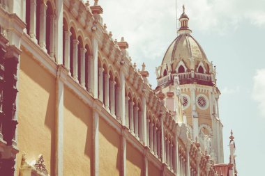 Panama City, Panama - 14 Şubat 2018: Renkli vintage görüntü 