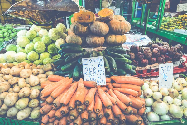 水果和蔬菜。农民的市场。圣何塞, 哥斯达黎加, 周转率 — 图库照片