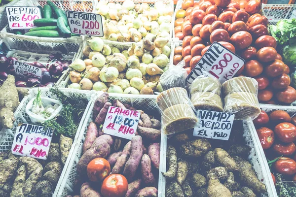 Frukt och grönsaker. Bondens marknad. San Jose, Costa Rica, tro — Stockfoto