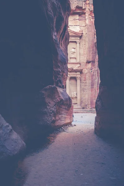 Al Khazneh - o tesouro, cidade antiga de Petra, Jordânia — Fotografia de Stock