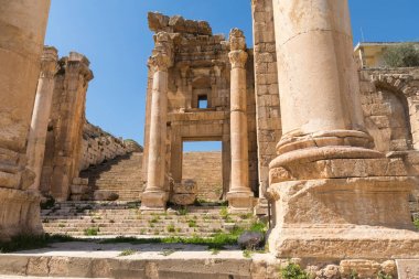 Antik jerash. gera Greko-Romen şehir Ürdün, kalıntıları