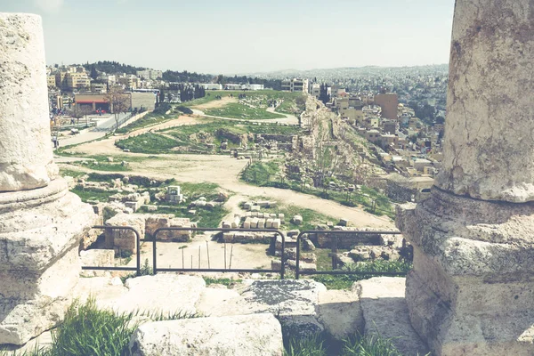 Der Herkulestempel in der Zitadelle von Amman, Jordanien. — Stockfoto