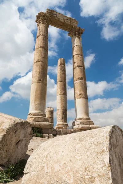 O Templo de Hércules na Cidadela de Amã, Jordânia . — Fotografia de Stock