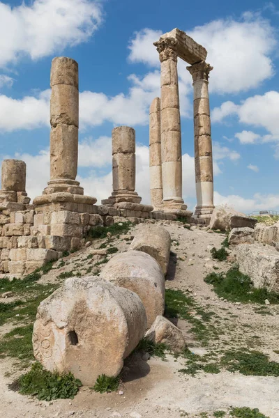 O Templo de Hércules na Cidadela de Amã, Jordânia . — Fotografia de Stock