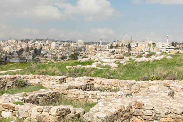 Amman Citadel komplexa (Jabal al-Qal'a), en nationell historisk plats — Stockfoto