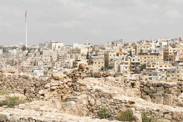 Amman Citadel złożonych (Jabal al-Qal'a), krajowe witryny zabytkowy — Zdjęcie stockowe