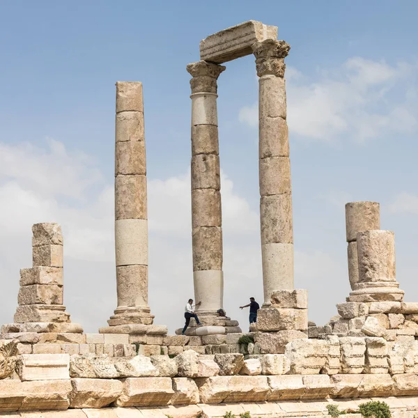 Herkules temploma, a Citadella, Amman, Jordánia. — Stock Fotó