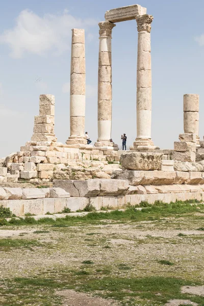 O Templo de Hércules na Cidadela de Amã, Jordânia . — Fotografia de Stock