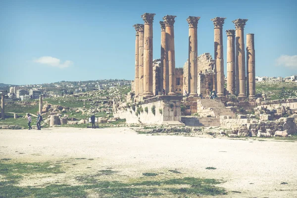 Epheszoszi Artemisz-templom, az ősi római város, Gerasa, Jerash, J — Stock Fotó