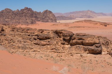 Wadi rum çöl manzarası, jordan