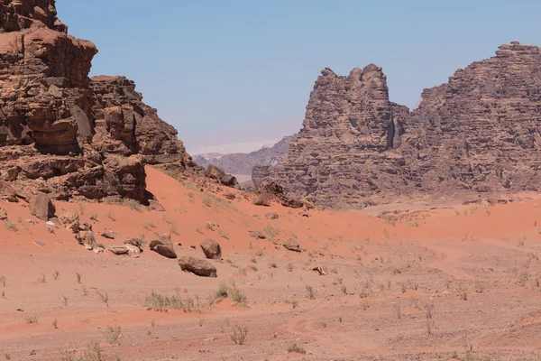 Wadi δωματίου τοπίο ερήμων, Ιορδανία — Φωτογραφία Αρχείου