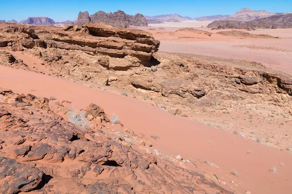 ワディ ・ ラムの砂漠の風景、ヨルダン — ストック写真