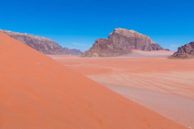 Wadi rum çöl manzarası, jordan