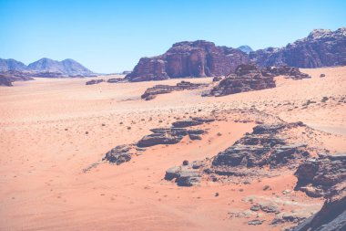Wadi rum çöl manzarası, jordan