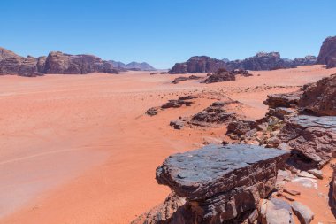 Wadi rum çöl manzarası, jordan