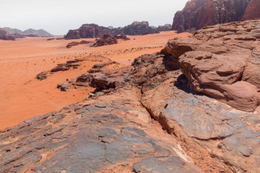 Wadi rum çöl manzarası, jordan