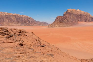 Wadi rum çöl manzarası, jordan