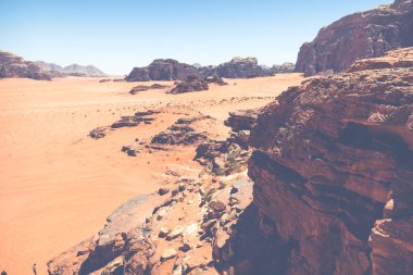 Wadi rum çöl manzarası, jordan