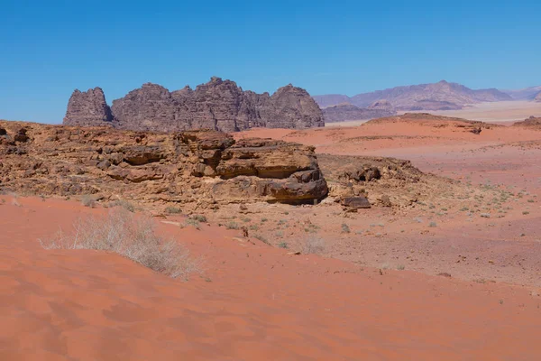 Wadi δωματίου τοπίο ερήμων, Ιορδανία — Φωτογραφία Αρχείου