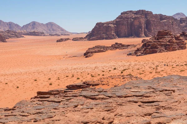 Wadi δωματίου τοπίο ερήμων, Ιορδανία — Φωτογραφία Αρχείου